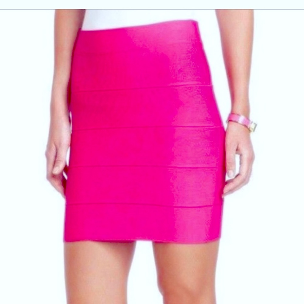 BCBGMAXAZRIA Simone Textured Power Skirt.